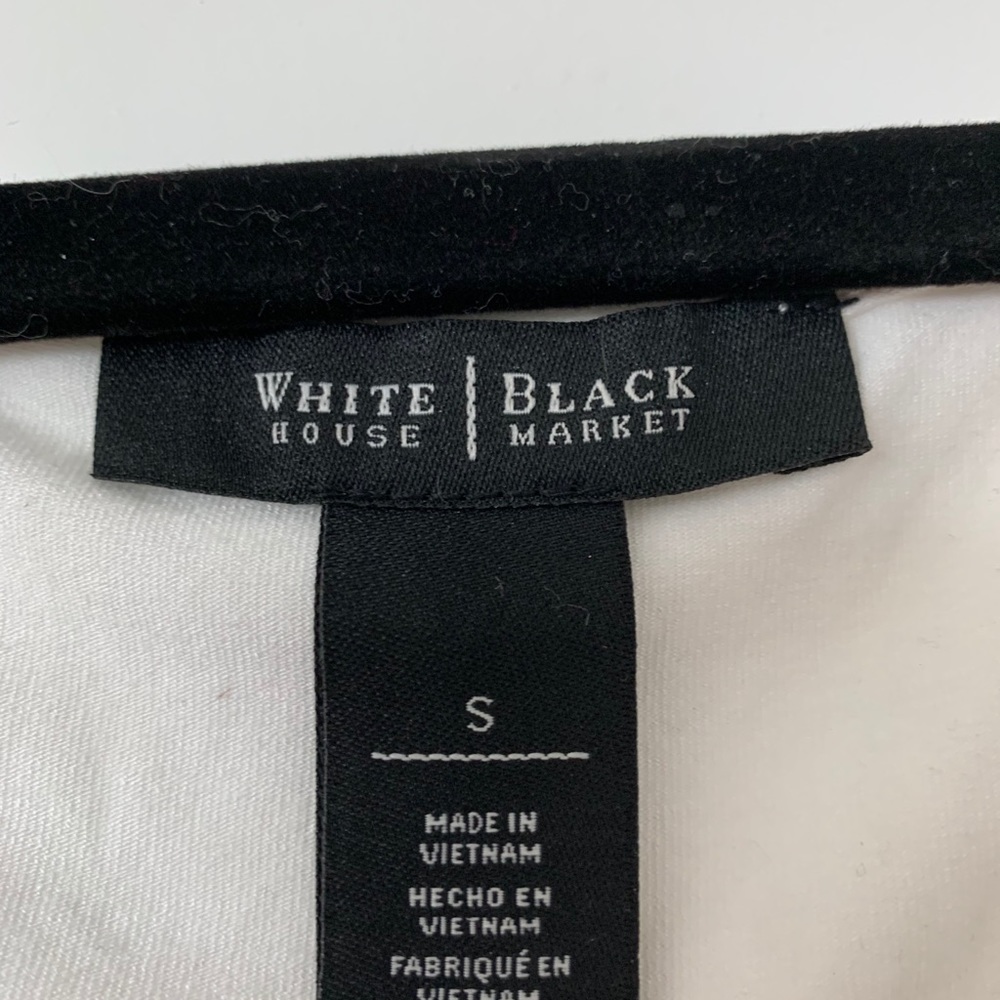 Black house white market White striped blouse